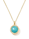 Ippolita 18k Yellow Gold Lollipop Turquoise Mini Pendant Necklace With Pave Diamonds, 18