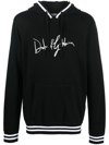 DOLCE & GABBANA LOGO-PRINT DETAIL DRAWSTRING HOODIE