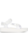 Suicoke White Depa V2 Platform Sandals In Weiss