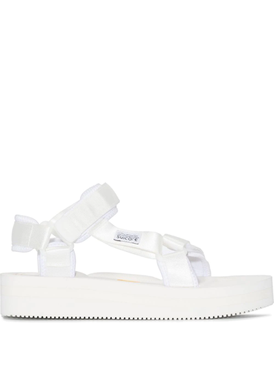 Suicoke Depa-v2po Logo鞋带凉鞋 In White