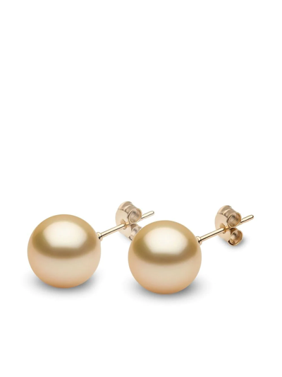 Yoko London 18kt Yellow Gold Classic 11mm Golden South Sea Pearl Stud Earrings