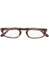 Persol Po2886v Slim Rectangular Glasses In Braun