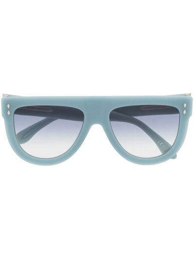Isabel Marant Eyewear Logo-lettering Gradient-lense Sunglasses In Blau