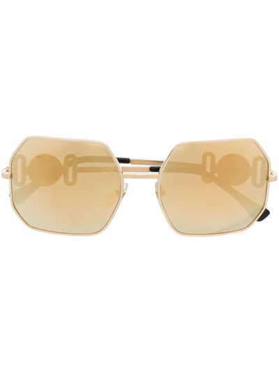 Versace Ve2248 Medusa-arm Sunglasses In Gold