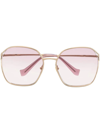 MIU MIU OVERSIZE SQUARE-FRAME SUNGLASSES