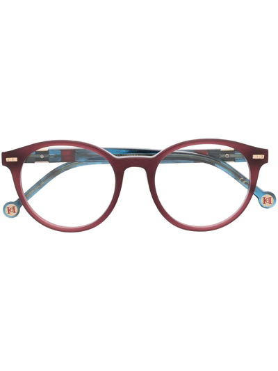Carolina Herrera Round-frame Glasses In Rot