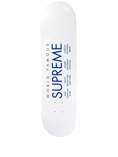 Supreme International Skateboard Deck In Weiss