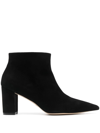 Stuart Weitzman Sue 75mm Suede Boots In Schwarz
