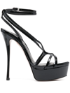 LE SILLA 150MM BELEN PATENT LEATHER SANDALS