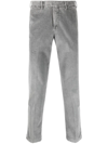 Pt Torino Corduroy Straight-leg Trousers In Grau