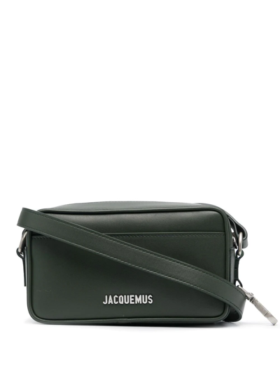 Jacquemus Le Baneto Leather Shoulder Bag In Grün