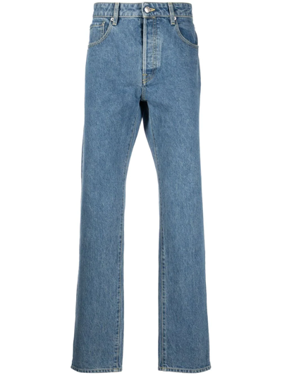 Kenzo Mid-rise Straight-leg Jeans In Blau