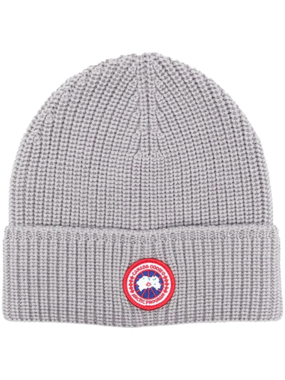 Canada Goose Arctic Disc Knitted Wool Beanie In 961 Mist Grey
