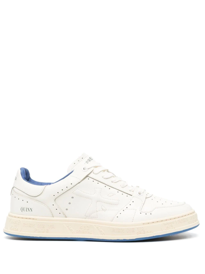 Premiata Quinn Low-top Leather Sneakers In Neutrals