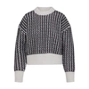 Bottega Veneta Ribbed-knit And Wool-chenille Sweater In Chalk Black