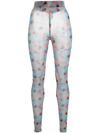 Henrik Vibskov Abstract-print Semi-sheer Tights In Blue