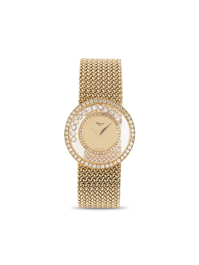 Pre-owned Chopard 1990-2000s  Happy Diamonds 32mm In Gold
