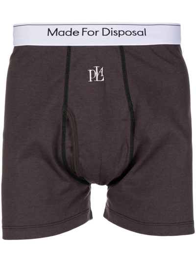 Doublet Slogan-waistband Briefs In Grey