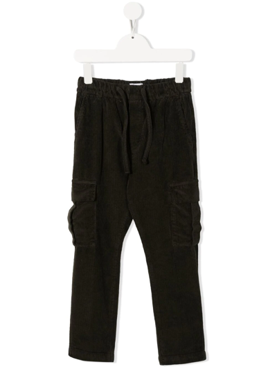 Paolo Pecora Kids' Straight-leg Cargo Trousers In Green