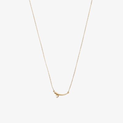 Adina Reyter 14k Yellow Gold Thorn Tiny Diamond Pendant Necklace