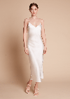 GILDA & PEARL SOPHIA MIDI SILK SLIP DRESS IN IVORY WHITE