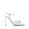 CASADEI CASADEI C+C - WOMAN PUMPS AND SLINGBACK CARYSTAL AND SILVER 36.5