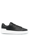 Balmain B-court Trainers In Calfskin In Animal Print