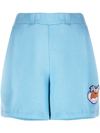 Opening Ceremony Patch-detail Track Shorts In Blue