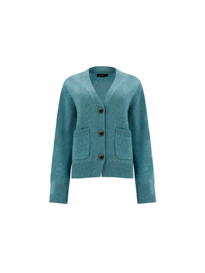Lisa Yang Danni Cashmere Pocket Cardigan In Green