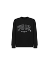 Givenchy Embroidered-slogan Cotton Sweatshirt In Black