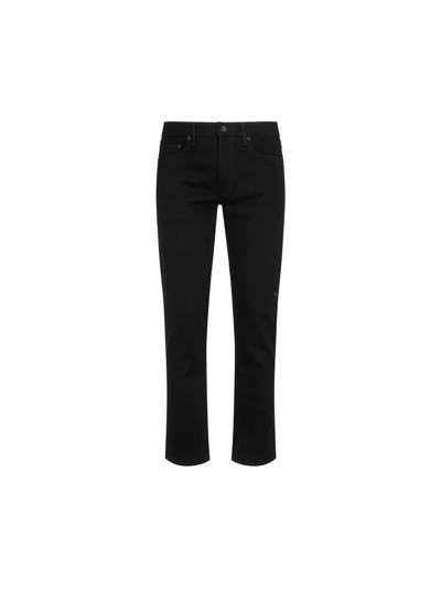 Off-white Jeans In Black Cotton In Black/white