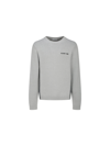 Helmut Lang Grey Panel Detail Knitted Sweater In Grey Melange