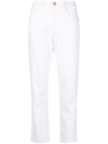 LORENA ANTONIAZZI TAPERED STRETCH-COTTON TROUSERS