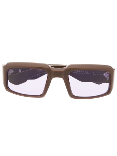 Jacques Marie Mage Apollo 长方框太阳眼镜 In Brown