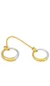 Senia Chain Ring In Metallic Gold