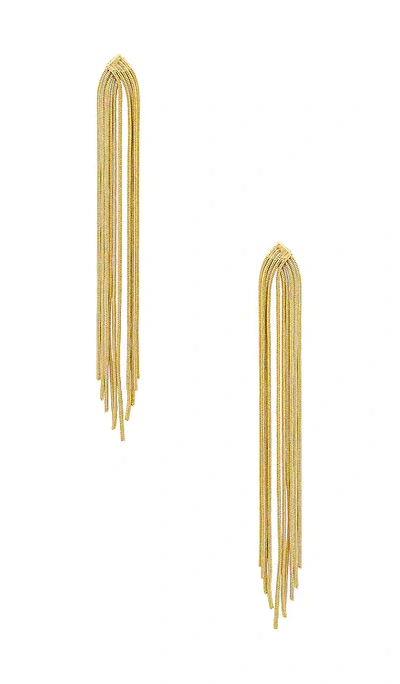 Shashi Metallic Rain Earrings In Rose Gold