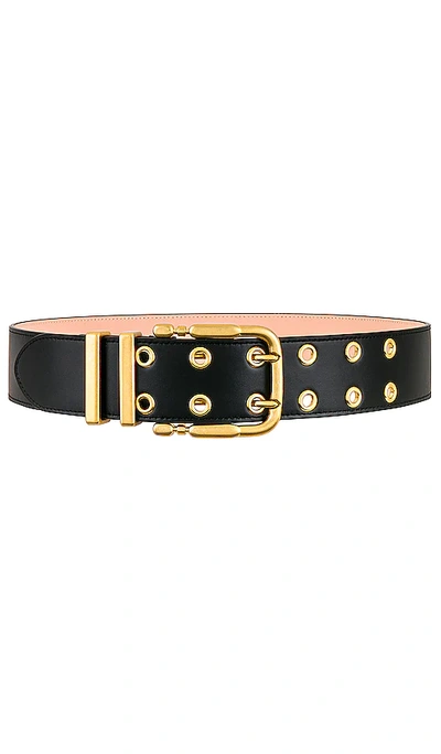 By Far 4.5cm Duo Smooth Leather Belt In Black
