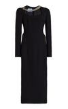 Prada Cady Runway Dress With Detachable Necklace In Metallic