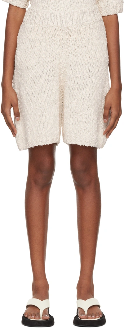 Studio Nicholson Off-white Pivot Shorts In Chalk 20700602