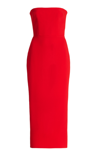 Alex Perry Women's Exclusive Callan Strapless Crepe Midi Dress In Red