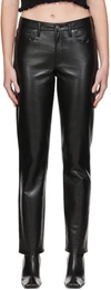 Agolde + Net Sustain 90s Pinch Waist Leather-blend Straight-leg Pants In Detox