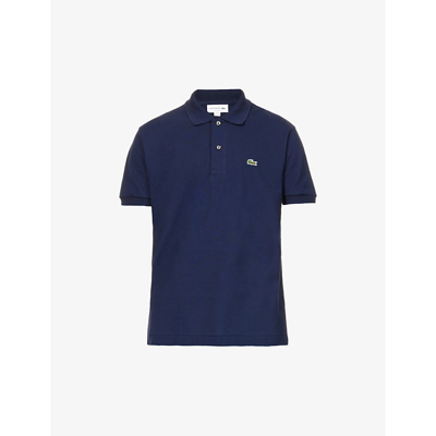 Lacoste Classic Logo-embroidered Regular-fit Cotton-pique Polo Shirt In Blue,green