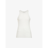 Agolde Bailey Sleeveless Stretch-woven Blend Tank Top In White