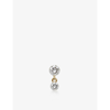 MARIA TASH MARIA TASH WOMEN'S YELLOW GOLD INVISIBLE SET 18CT YELLOW-GOLD AND 0.05CT BRILLIANT-CUT DIAMOND SINGL,48725799