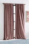 Anthropologie Velvet Louise Curtain By  In Purple Size 50x63