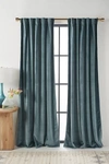 Anthropologie Velvet Louise Curtain By  In Blue Size 50x84