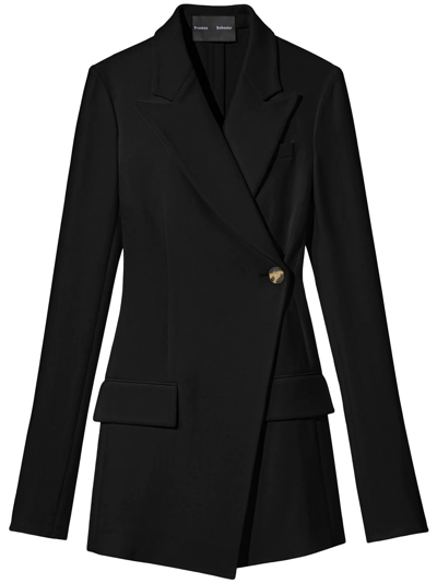 Proenza Schouler Double-breasted Peak-lapel Blazer In Black