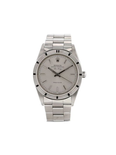 Pre-owned Rolex 1998  Air King 34mm In Silver