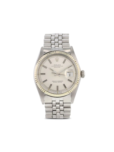 Pre-owned Rolex 1974  Datejust 36mm In Silver