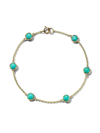 Ippolita 18kt Yellow Gold Lollipop 6-stone Station Turquoise Bracelet